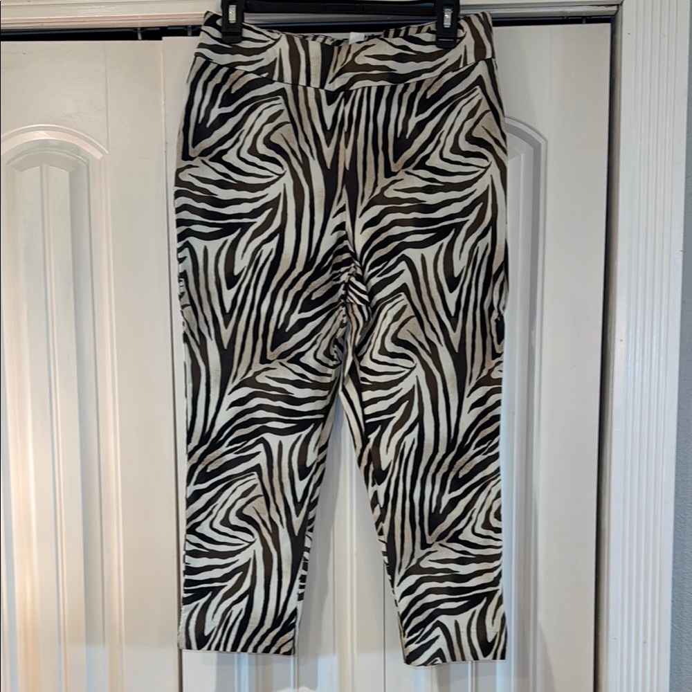 Zebra print So Slimming slip on crops size 1.5. Wore just a handful of times.